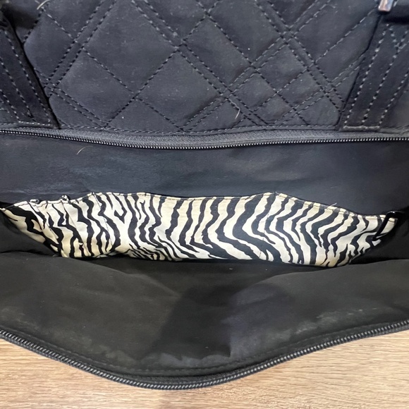 Vera Bradley Black Quilted Commuter Bag, travel laptop bag - Picture 5 of 11